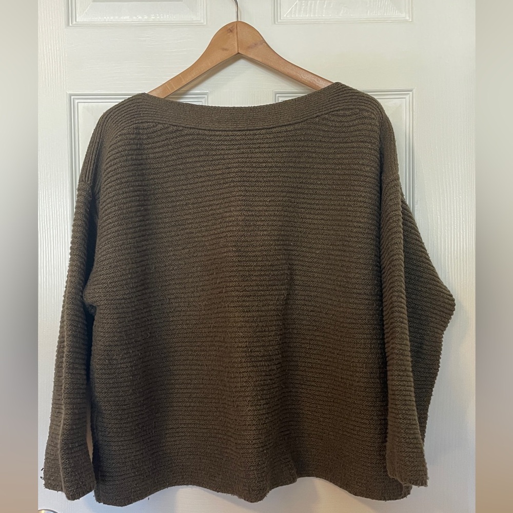 Olive Lou & Gray boxy sweater
